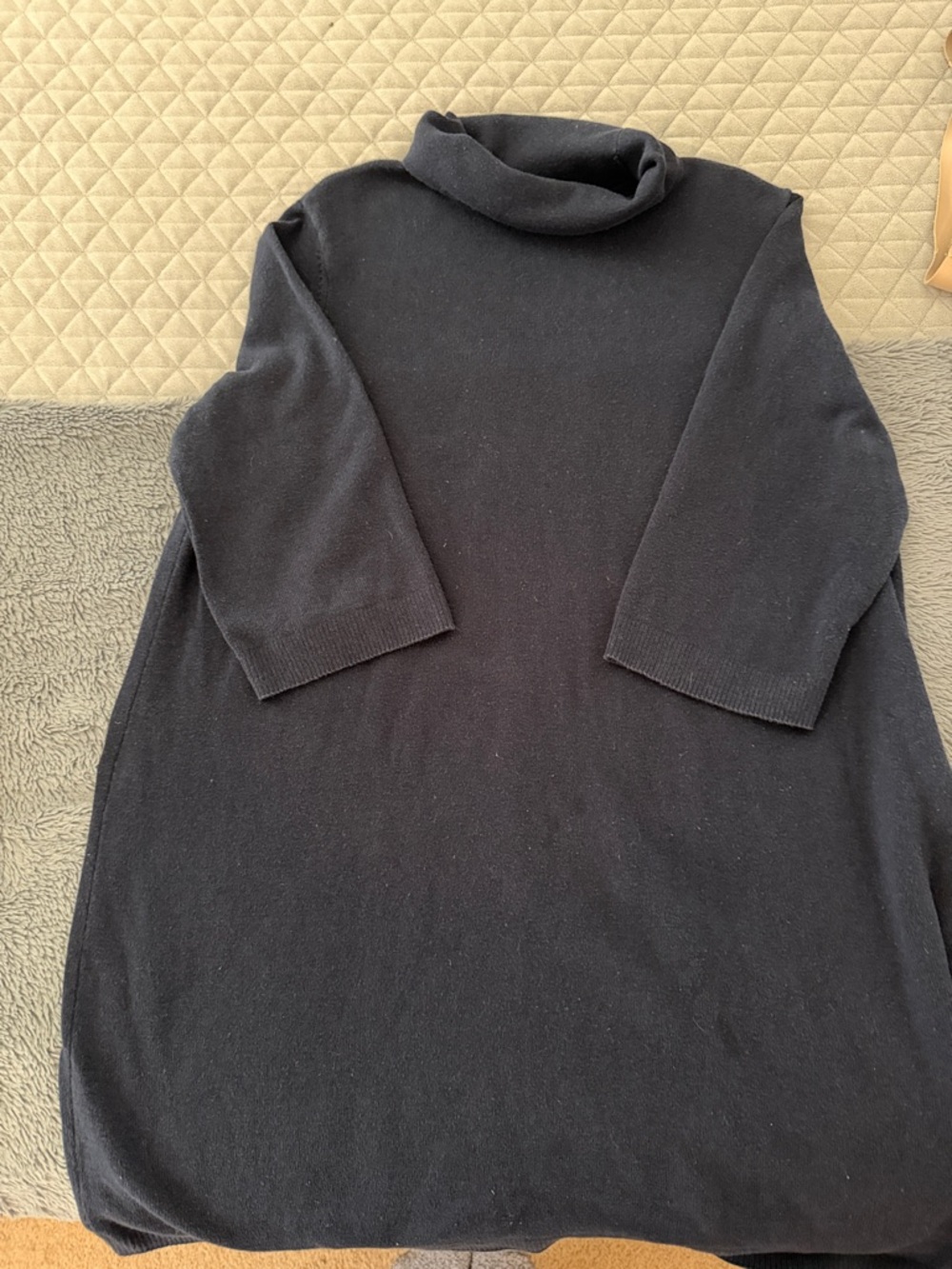 J. Jill Black Knit Turtleneck Dress